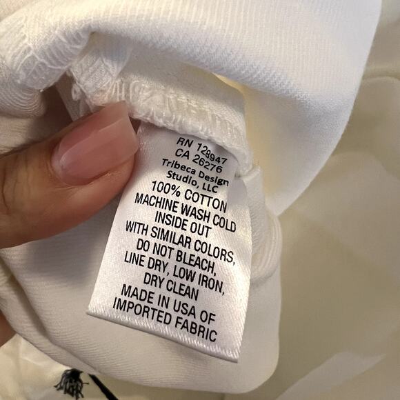 Nili Lotan Quentin White Wide Leg Pants Size 10 NWT Made in USA - Picture 7 of 7